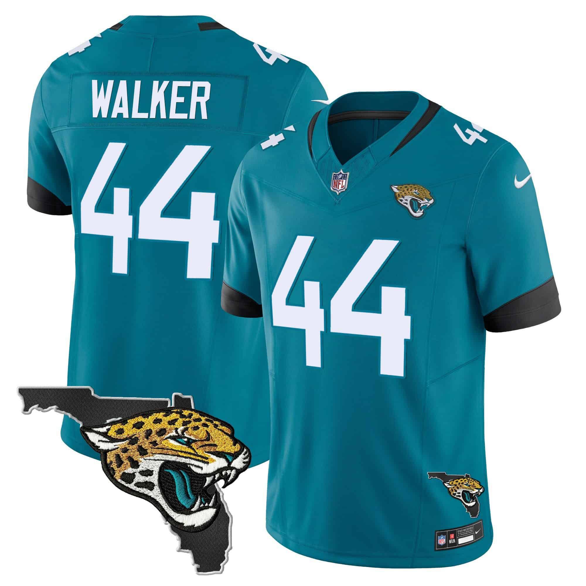 Men Jacksonville Jaguars #44 Walker Green 2024 Nike Florida Patch Vapor NFL Jersey style 1->indianapolis colts->NFL Jersey